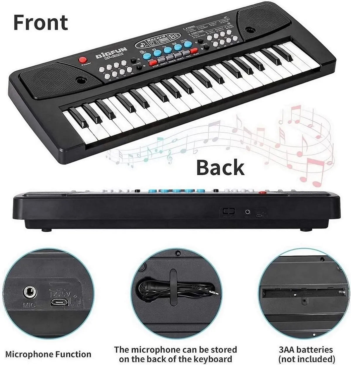 PIANO KEYBOARD WITH MICROPHONE (ST-102)