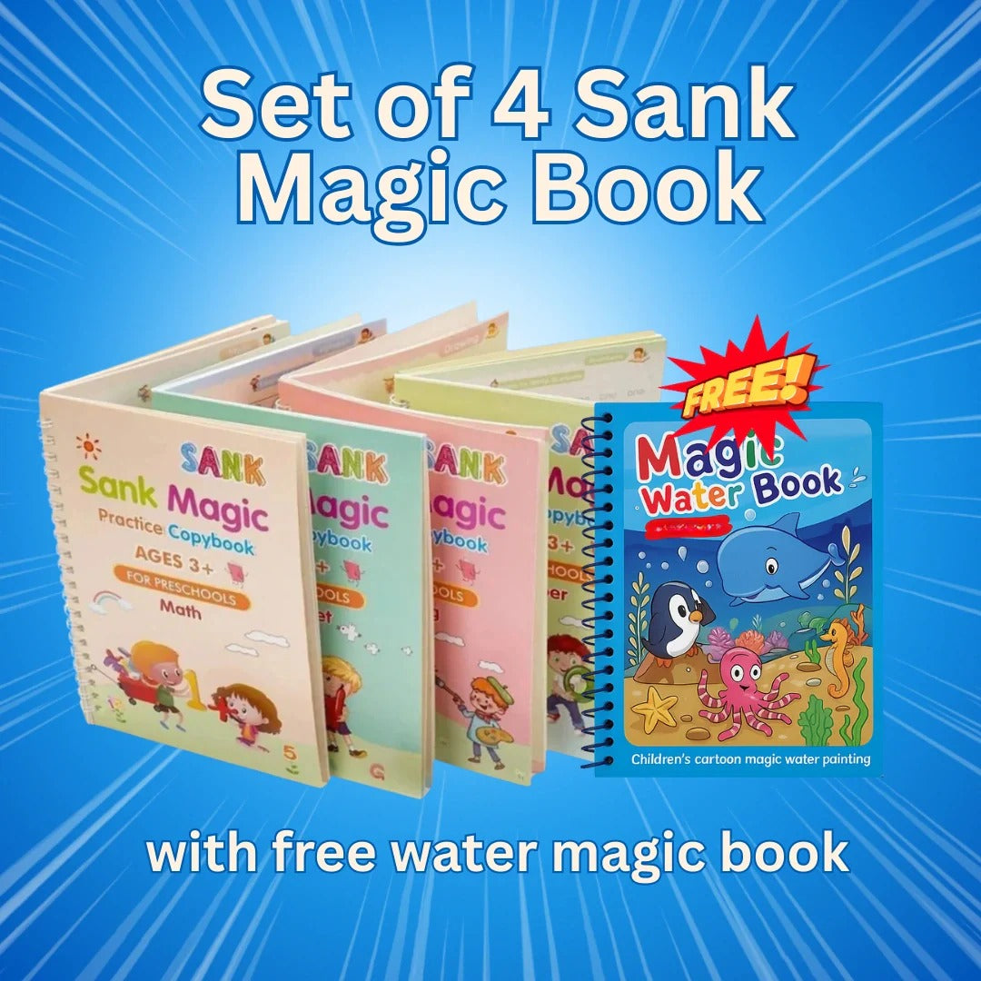 Magic Book Pack of 4 Free Color Book