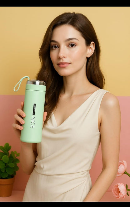NiCE Premium Insulated Stainless Steel Water Bottle 500 ml | Colors : Pink, White, Sky Blue, Mint Green