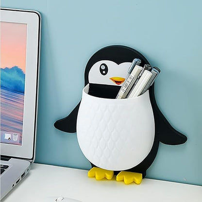 Penguin Shape Wall Mounted Toothpaste Holder