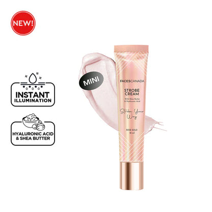 All Day Glam Combo - Mini Rose Gold Strobe Cream + Compact Natural + Hydra Matte Foundation (Mini) - (18ml)