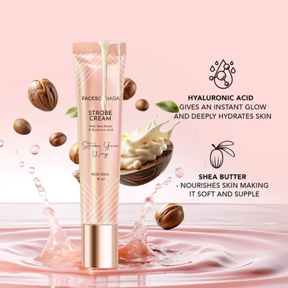 All Day Glam Combo - Mini Rose Gold Strobe Cream + Compact Natural + Hydra Matte Foundation (Mini) - (18ml)
