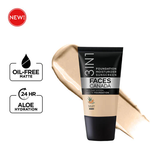 All Day Glam Combo - Mini Rose Gold Strobe Cream + Compact Natural + Hydra Matte Foundation (Mini) - (18ml)