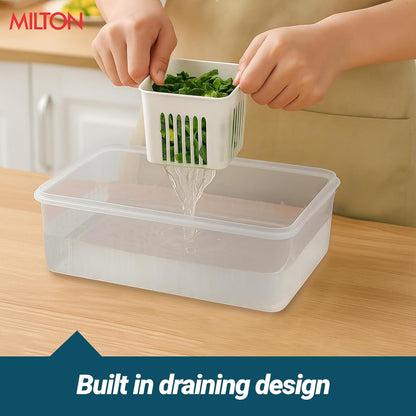 6-Grid Fridge Storage Organizer Box with Lid