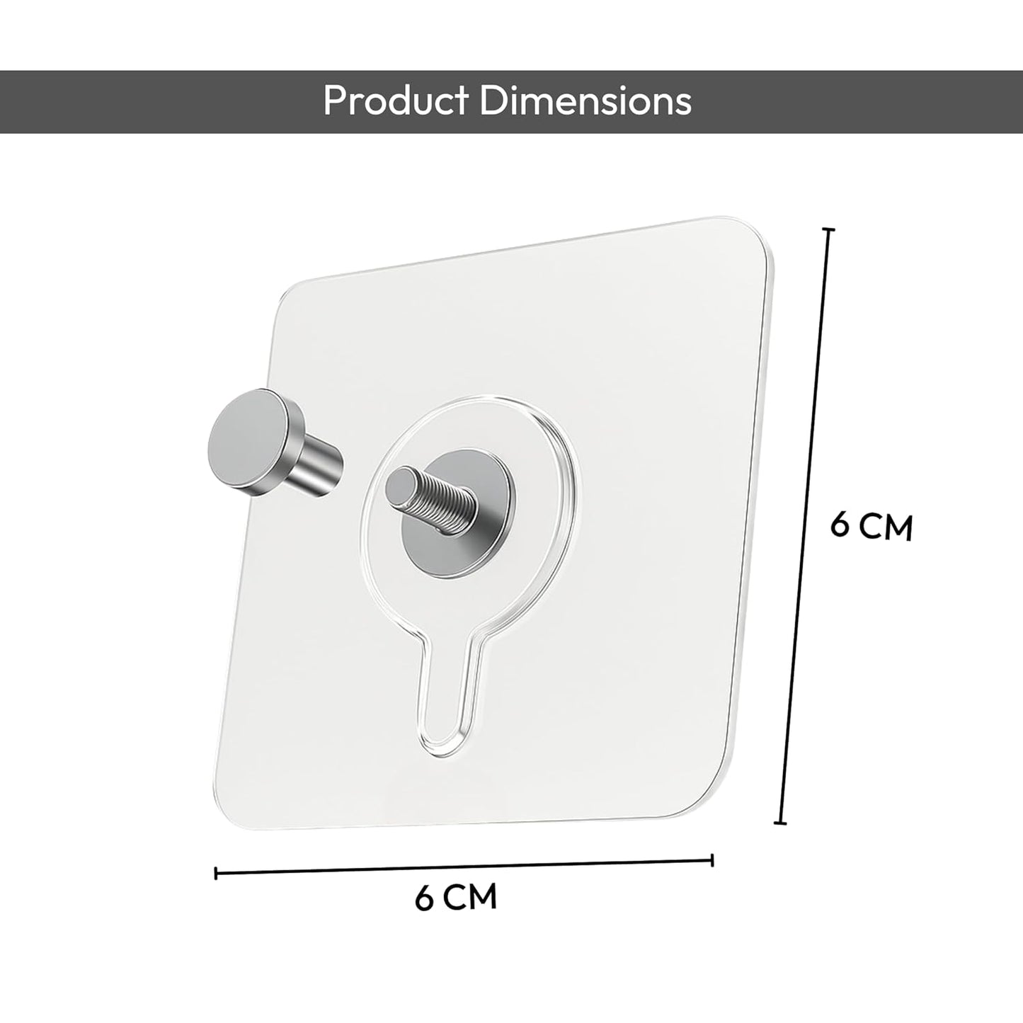 10 PCS Self-Adhesive Wall Hooks Suitable for bathroom, kitchen, bedroom, and office